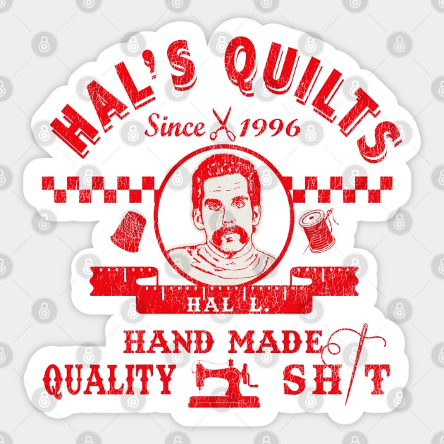 Hal's Quilts Happy Gilmore Worn Lts Sticker by Alema Art